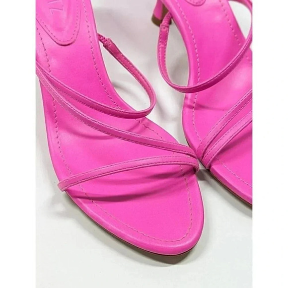 Schutz Women's Evenise Neon Pink Kitten Heel Sandals Size 8 B (MSRP $160) - Picture 4 of 9